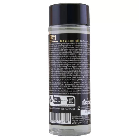 HOT - aceite de masaje corporal - coco - 100ml