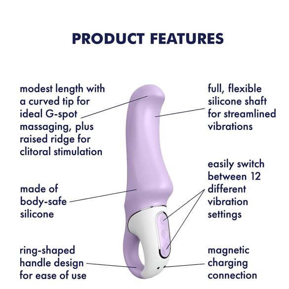 Satisfyer Charming Smile - vibrador punto G recargable impermeable lila
