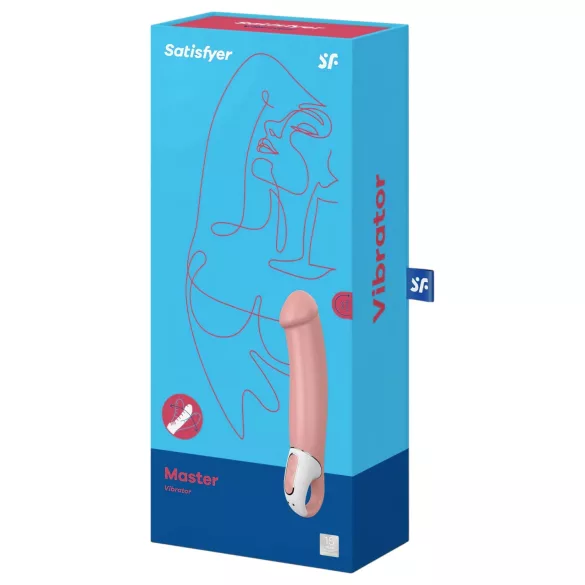 Satisfyer Master - vibrador recargable impermeable - color natural