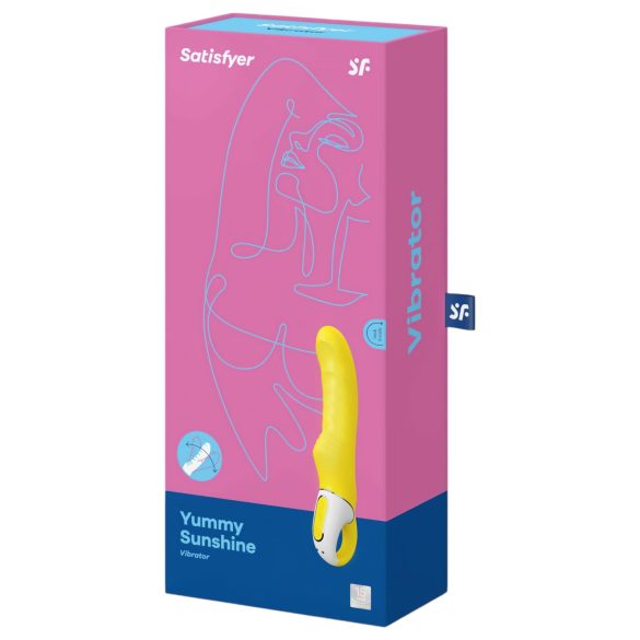 Satisfyer Yummy Sunshine - vibrador punto G impermeable - silicona amarilla