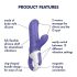 Satisfyer Magic Bunny - vibrador resistente al agua con brazo de clítoris (azul)