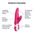 Satisfyer Mr. Rabbit - vibrador impermeable con brazo de clítoris (rosa)