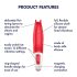 Satisfyer Power Flower - vibrador recargable e impermeable (rojo)