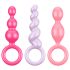 Juego de Plugs Anales Satisfyer Booty Call - Colorido (3 Piezas)