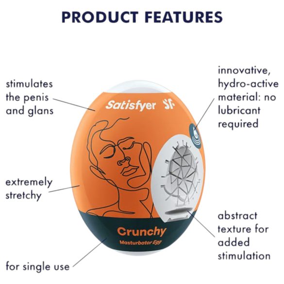 Satisfyer Egg Crunchy - masturbador huevo - textura interna