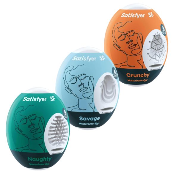Satisfyer Egg NSC - Set de Masturbadores en Forma de Huevo (3 unidades)
