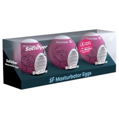 Satisfyer Egg Bubble - huevo masturbador (3 uds)