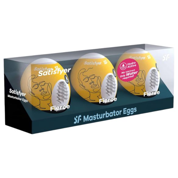 Satisfyer Egg Fierce - Set de Masturbadores en Forma de Huevo (3 Uds)