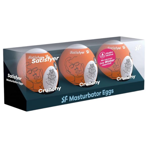 Satisfyer Egg Crunchy - Set de Masturbadores en Forma de Huevo (3 uds)