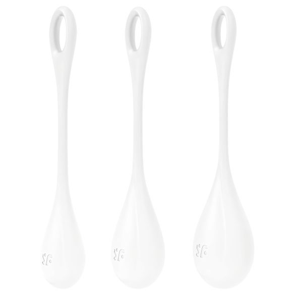 Satisfyer Yoni Power 1 - Juego de bolas Ben Wa blanco (3 piezas)