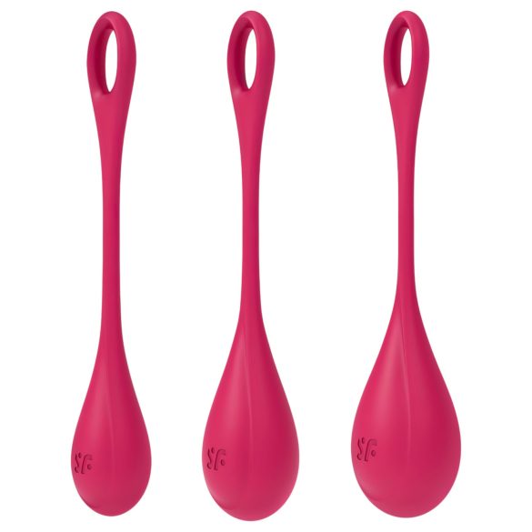 Satisfyer Yoni Power 1 - Set de bolas de geisha - rojo (3 piezas)