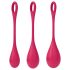 Satisfyer Yoni Power 1 - Set de bolas de geisha - rojo (3 piezas)