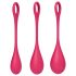 Satisfyer Yoni Power 1 - Set de bolas de geisha - rojo (3 piezas)