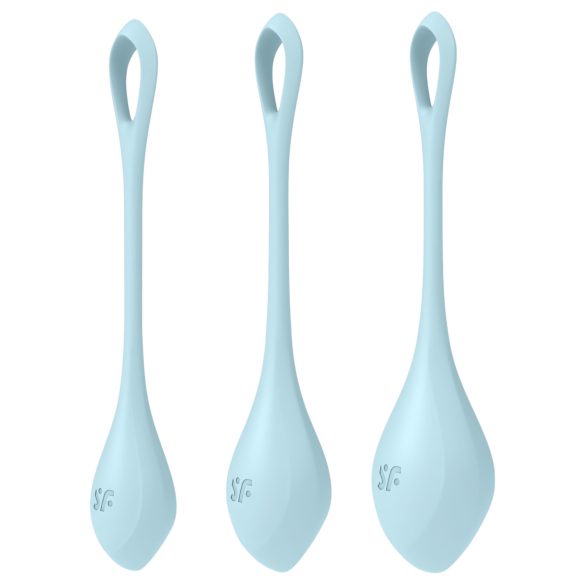 Satisfyer Yoni Power 2 - set de bolas geisha - azul (3 piezas)