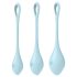 Satisfyer Yoni Power 2 - set de bolas geisha - azul (3 piezas)