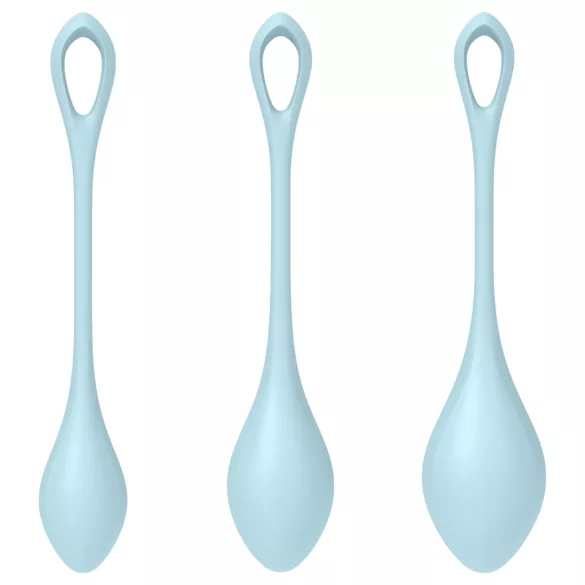 Satisfyer Yoni Power 2 - bolas chinas set 3 piezas - silicona azul