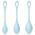 Satisfyer Yoni Power 2 - set de bolas geisha - azul (3 piezas)