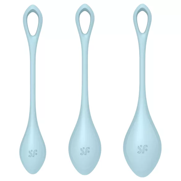 Satisfyer Yoni Power 2 - bolas chinas set 3 piezas - silicona azul