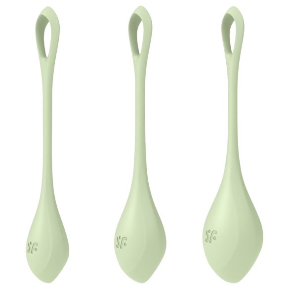 Satisfyer Yoni Power 2 - Set de bolas vaginales verdes (3 piezas)