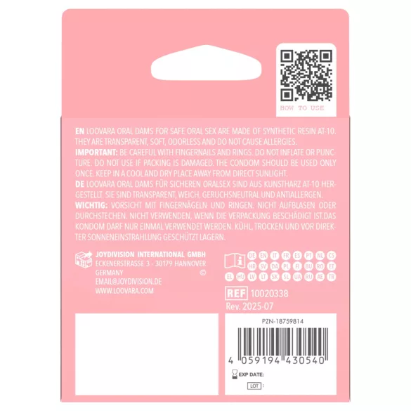 Loovara Oral Dams - paños orales sin látex (3 uds)