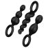 Satisfyer Booty Call - set de plugs anales - negro (3 piezas)