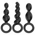 Satisfyer Booty Call - juego de plugs anales - negro (3 piezas)