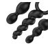 Satisfyer Booty Call - set de plugs anales - negro (3 piezas)