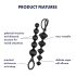 Satisfyer Love Beads - set de plug anal con cuentas (negro)