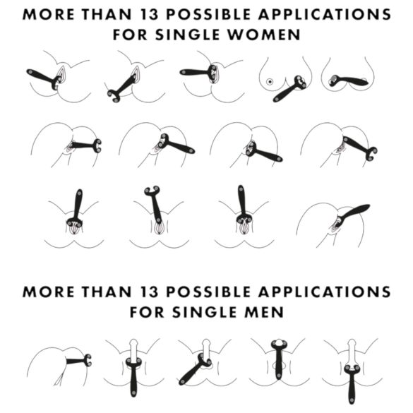 Satisfyer Endless Fun - vibrador para parejas recargable impermeable negro