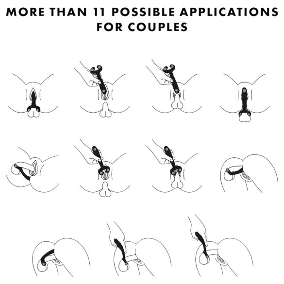 Satisfyer Endless Fun - vibrador para parejas recargable impermeable azul