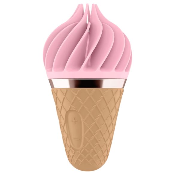 Satisfyer Sweet Treat - Vibrador Rotativo Recargable para el Clítoris (Rosa-Marrón)