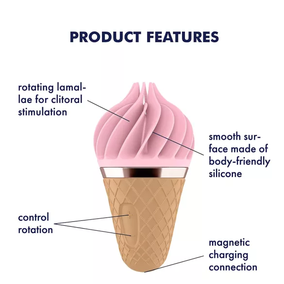 Satisfyer Sweet Treat - vibrador recargable estimulador de clítoris giratorio