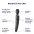 Satisfyer Wand-er Woman - masajeador vibrador impermeable (negro)