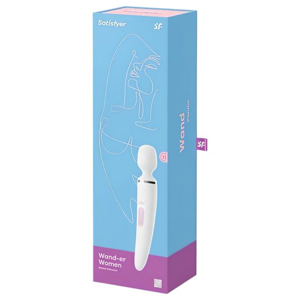 Satisfyer Wand-er Woman - masajeador vibrador impermeable (blanco)
