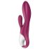 Satisfyer Heated Affair - Vibrador rojo con estimulador de clítoris y calor