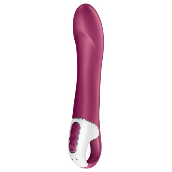 Satisfyer Big Heat - vibrador punto G recargable con calor - silicona roja