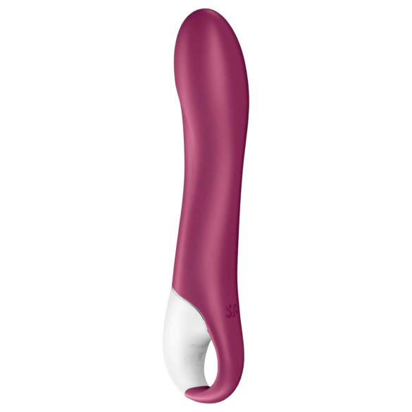 Satisfyer Big Heat - vibrador punto G recargable con calor - silicona roja