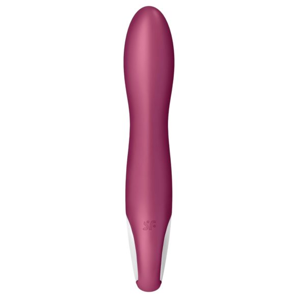 Satisfyer Big Heat - vibrador punto G recargable con calor - silicona roja