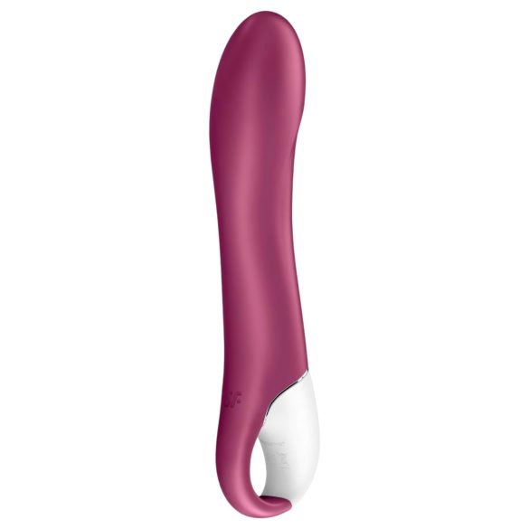 Satisfyer Big Heat - vibrador punto G recargable con calor - silicona roja