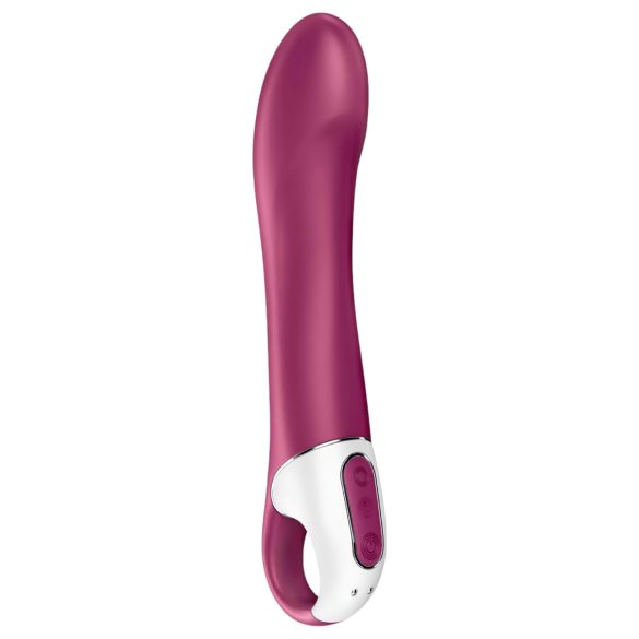 Satisfyer Big Heat - vibrador punto G recargable con calor - silicona roja