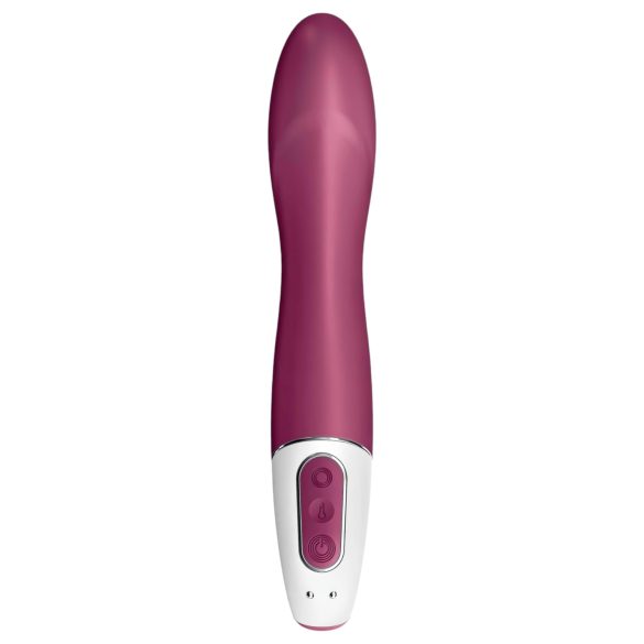 Satisfyer Big Heat - vibrador punto G recargable con calor - silicona roja