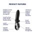 Satisfyer Hot Passion - vibrador anal inteligente con calor (negro)