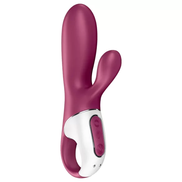 Satisfyer Hot Bunny - Vibrador con brazo para el clítoris con calefacción controlado por app (rojo)