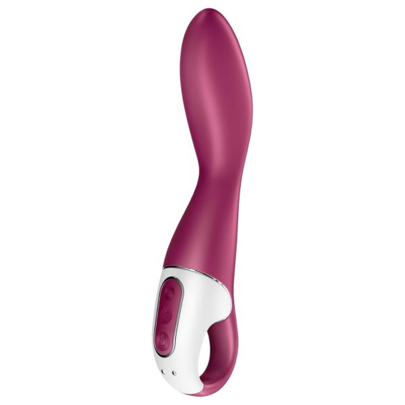 Satisfyer Heated Thrill - vibrador inteligente con calor - silicona roja