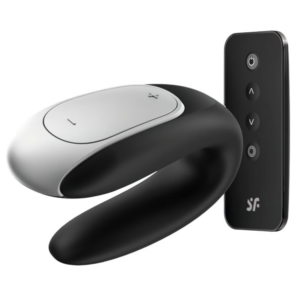 Satisfyer Double Fun - vibrador para parejas inteligente e impermeable (negro)