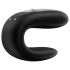 Satisfyer Double Fun - elegante vibrador para pareja, impermeable (negro)