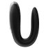 Satisfyer Double Fun - elegante vibrador para pareja, impermeable (negro)