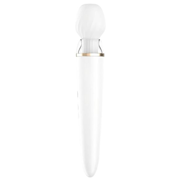 Satisfyer Double Wand-er - vibrador masajista inteligente (blanco)