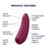 Satisfyer Curvy 1+ - Estimulador de clítoris inteligente rojo