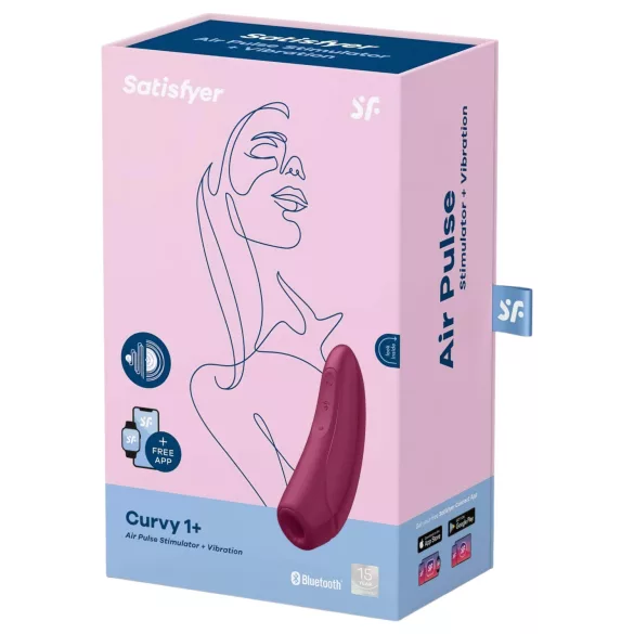 Satisfyer Curvy 1+ - succionador de clítoris de ondas de aire - rojo